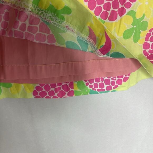 Lilly Pulitzer vintage cotton strapless dress in yellow and pink pineapple print - Picture 6 of 6